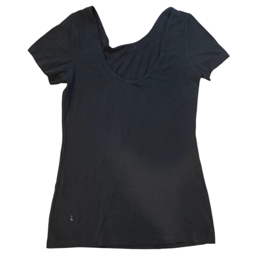 Lululemon Black Short Sleeve Top Low back